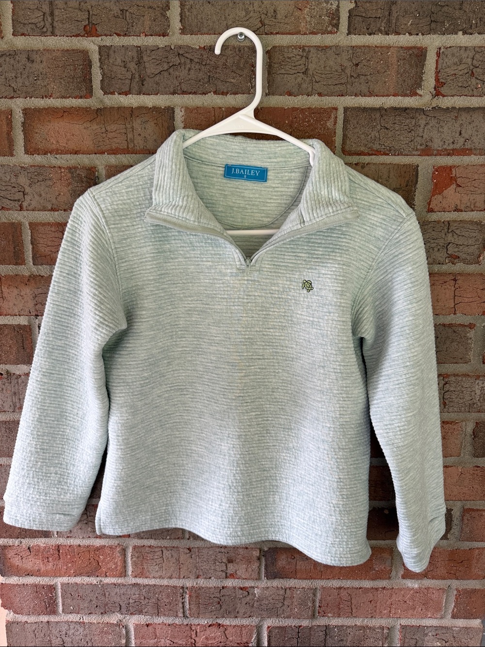 J. Bailey Boys Light Mint Quarter-Zip Pullover Sweater
